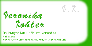 veronika kohler business card